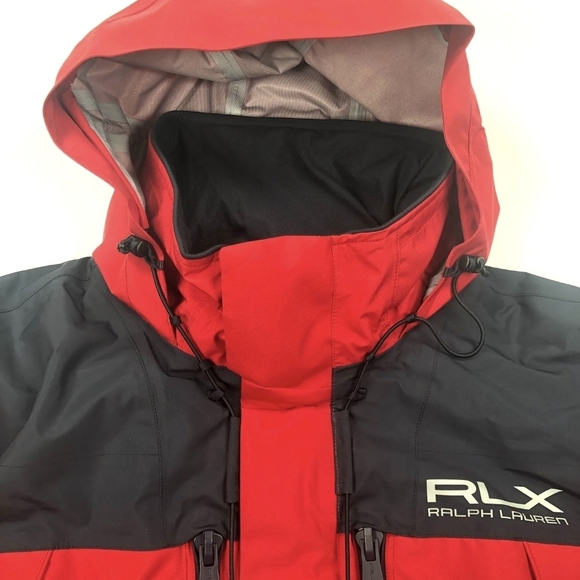 Polo Ralph Lauren RLX Red and Black Water-Repellent Hooded Anorak Jacket - Picture 6 of 13